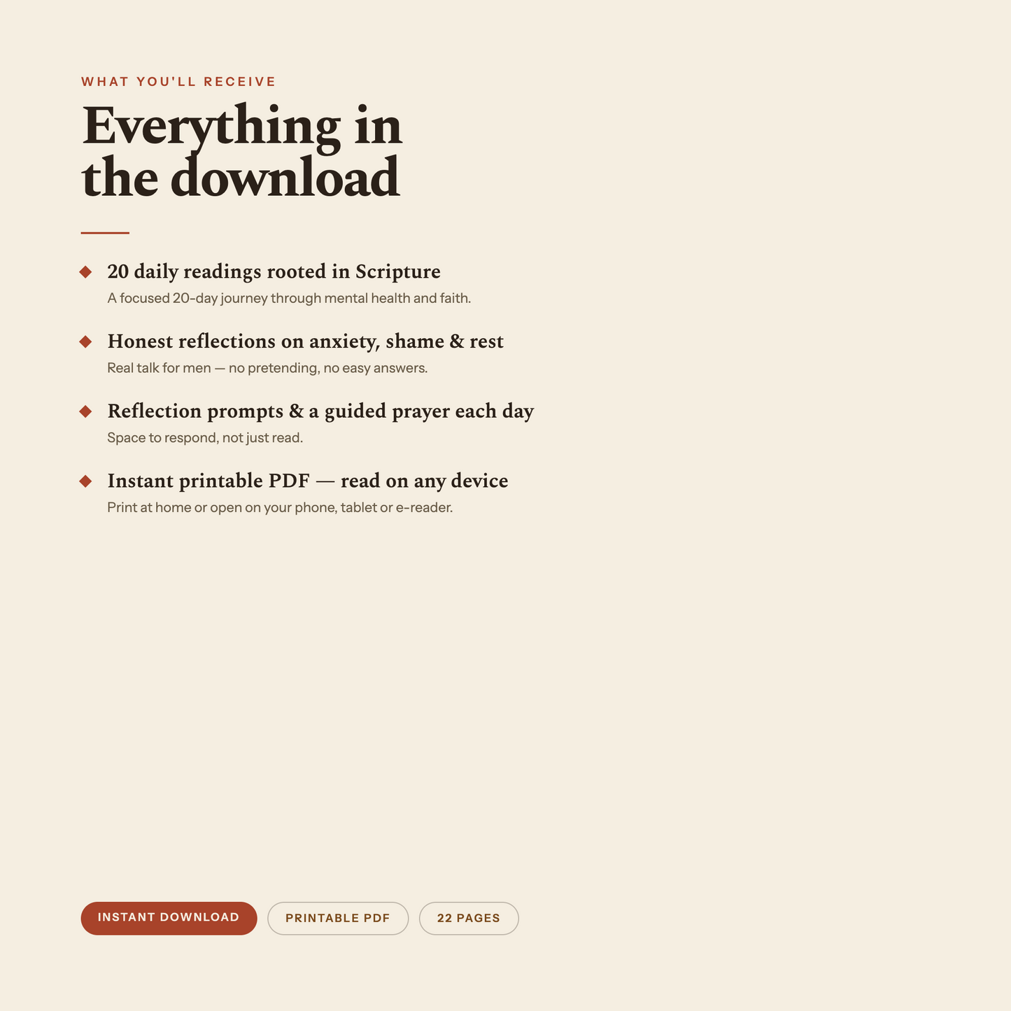 Anchored — A Men's Devotional for Mental Health