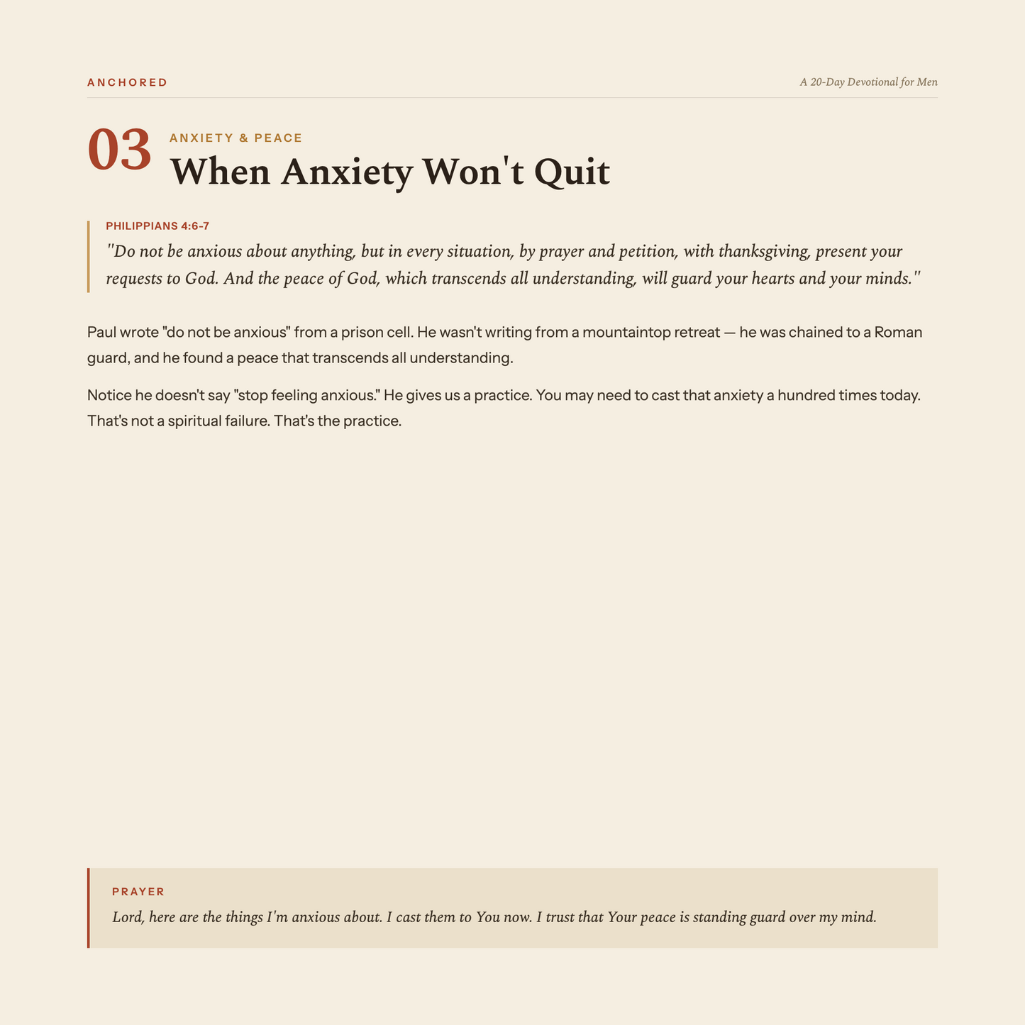 Anchored — A Men's Devotional for Mental Health