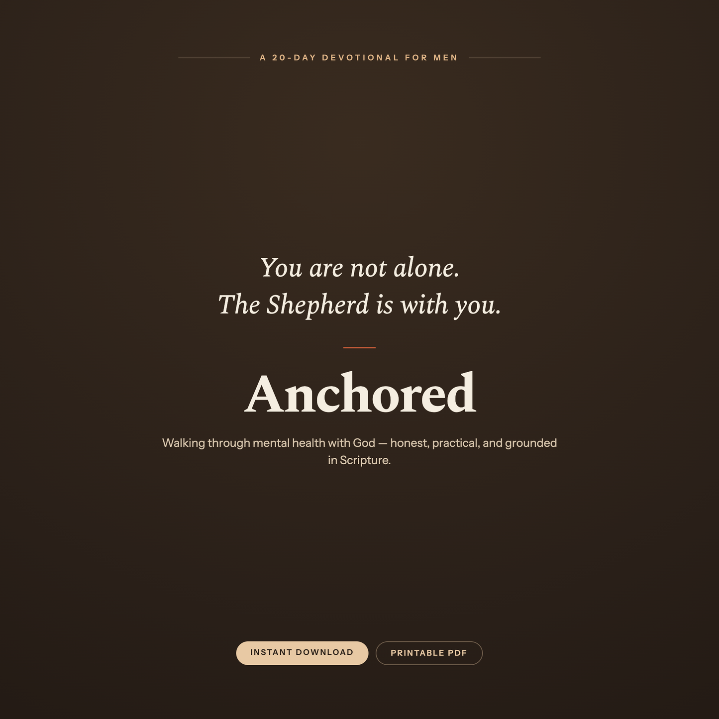 Anchored — A Men's Devotional for Mental Health